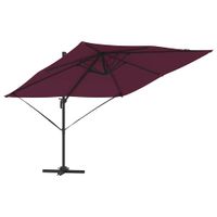 Parasol Roma Czerwony 286 x 285 x 265 cm Poliester i aluminium