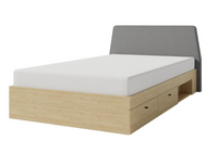 Łóżko Do Pokoju Młodzieżowego 120x200 cm Piaskowy Beż ALI MB - 2 Kolory