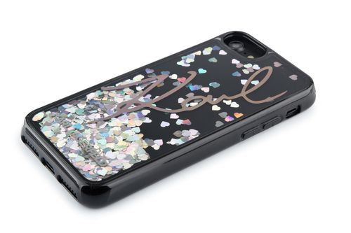 KARL LAGERFELD LIQUID GLITTER - iPhone 7/8 - BLACK na Arena.pl