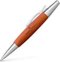 Długopis drewniany chromowany brązowy Faber Castell E-Motion POWYSTAWOWY