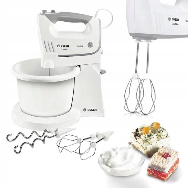 Mikser ręczny ze stojakiem i misą Bosch MFQ36460 450W 5 prędkości Turbo zdjęcie 1