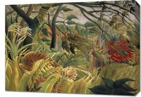 Obraz 70x50cm Tiger in a Storm, Rousseau Vintage do Salonu