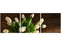 OBRAZ BUKIET JASNYCH TULIPANÓW KWIATY