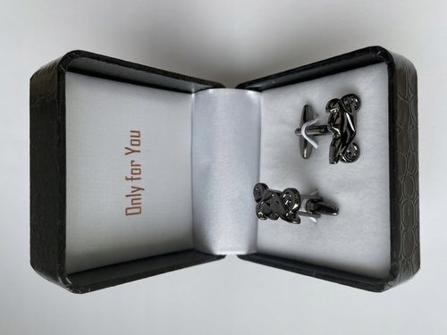 Spinki do mankietów EXC Motocykl Motor Szybki Ścigacz Race kol Grafit Tytan na Arena.pl