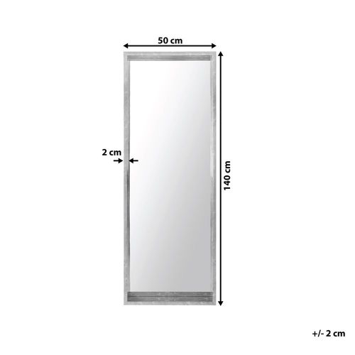 Lustro Ścienne 50 X 140 Cm Srebrne Oiron na Arena.pl