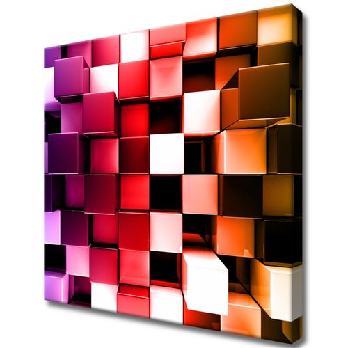 Fotoobraz 40X40 Tęczowe Bloki 3D na Arena.pl