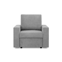 Fotel wypoczynkowy, prosty, BLOM, sztruks, 83x92x92 cm, szary | TYLETEGOTU