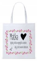 Dla Mamy Mamusi Prezent Torba Eco Biała Shopper Z Nadrukiem Ze Zdjęciem