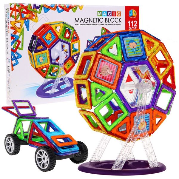 Magiczne Klocki Magnetyczne 112 Elementów zdjęcie 1