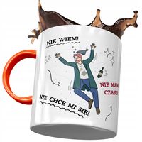 Kubek Pomarańczowy Śmieszny Nie Mam Czasu Z Nadrukiem Ze Zdjęciem