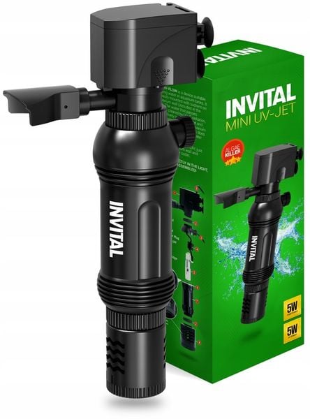 INVITAL Mini lampa UV 5W z pompą zdjęcie 1