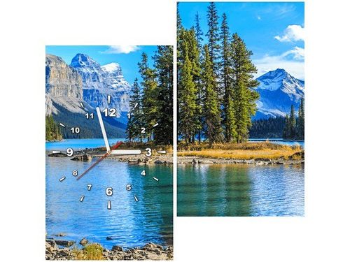 60X60CM ZEGAR JEZIORO MALIGNE OBRAZ DREWNO ŚCIAN KWADRAT na Arena.pl