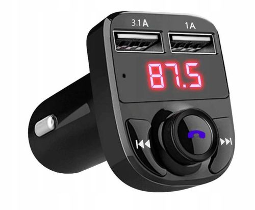 Transmiter FM Bluetooth z MP3,  i  ładowarką 3,1A+1A na Arena.pl