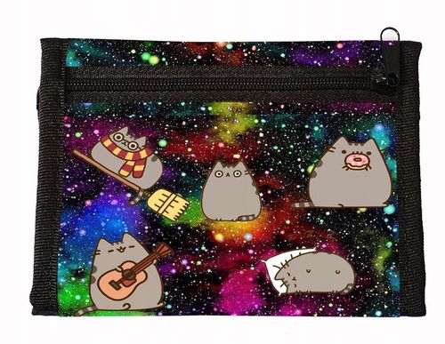Portfel na Rzep GALAKTYKA z KOTKIEM PUSZIN Materiałowy młodzież Dziecięcy na Arena.pl