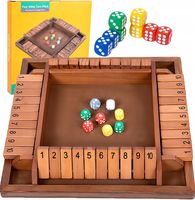 GRA ZAMKNIJ PUDEŁKO DREWNIANA GRA W KOŚCI GRA PLANSZOWA W KOŚCI - 30x30CM