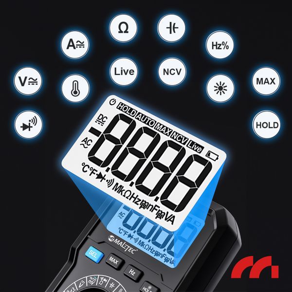 Multimetr Cyfrowy Miernik Prądu Elektryczny Tester LCD zdjęcie 4