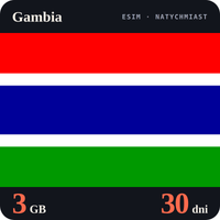 Karta eSIM Internet Gambia 3 GB na 30 dni - bez rejestracji
