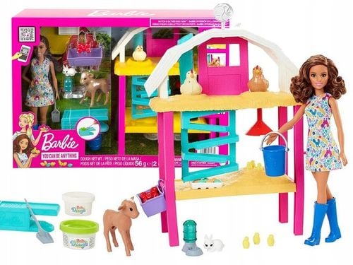 LALKA BARBIE ZESTAW FARMA WESOŁYCH KUREK na Arena.pl
