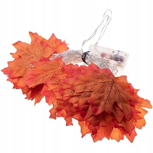GIRLANDA ŚWIETLNA LAMPKI LED LIŚCIE KLONU DEKORACJE JESIENNE HALLOWEEN na Arena.pl