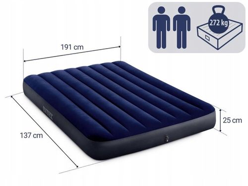Materac Dmuchany Dwuosobowy Welurowy Łóżko Intex MODEL 2024 na Arena.pl