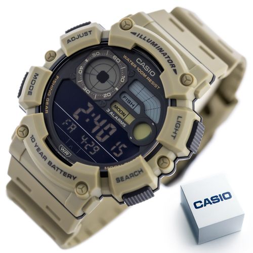 ZEGAREK MĘSKI CASIO Digital Moonphase WS-1500H-5B + BOX na Arena.pl