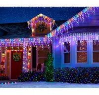 SOPLE 500 LED KURTYNA LAMPKI ZEWNĘTRZNE IP44 FLASH kolorowe 25M