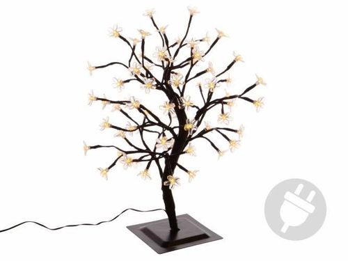 Dekoracyjne LED drzewo z kwiatami, ciepły biały na Arena.pl