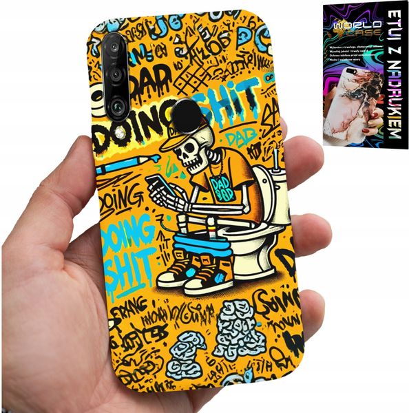ETUI DO HUAWEI P30 LITE - DOING SHIT KOŚCIOTRUP NA KIBLU CASE zdjęcie 1
