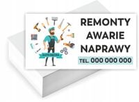 Wizytówki firmowe PROJEKT GRATIS 100 sztuk REMONTY NAPRAWY ZŁOTA RĄCZKA