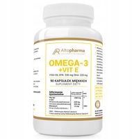 OMEGA 3 Forte 1000mg + WIT. E Olej Rybi 330 EPA 220 DHA KWASY Fish 90 kap