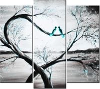 90 80CM OBRAZ T3 ELEM W TURKUSOWYM ŚWIETLE KSIĘŻYCA DRUK ŚCIENNY