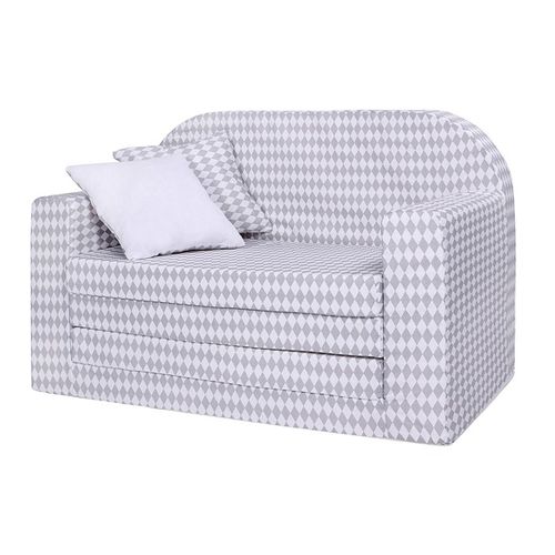 LULANDO Sofa Classic, Romby Szaro-Białe na Arena.pl