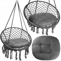 HUŚTAWKA OGRODOWA BOCIANIE GNIAZDO FOTEL WISZĄCY KRZESŁO OGRODOWE +PODUSZKA