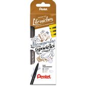 ZESTAW DO LITERNICTWA BRUSH SIGN PEN SES15 3 KOL PENTEL NIEZMYWALNE