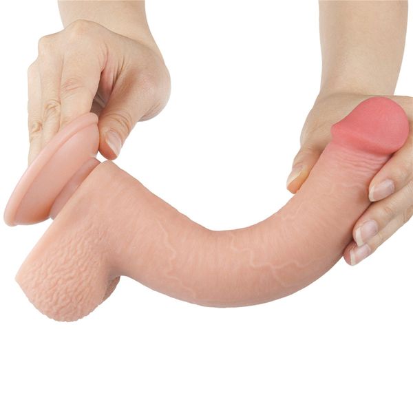 9'' Sliding Skin Dual Layer Dong Flesh zdjęcie 5