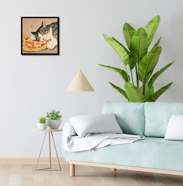 Plakat 40x40cm Pizza Dla Kota zdjęcie 4
