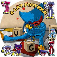 OPŁATEK NA TORT 30CM - HUGGY WUGGY GRY BAJKI + IMIĘ + GRATIS! 24CM 26CM