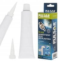 KLEJ DO TWARDYCH PLASTIKÓW PULSAR H-44 BEZBARWNY WODOODPORNY AGD PCV 80 ml