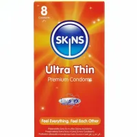 skins ultra thin premium - ultracienkie prezerwatywy 8 sztuk wanilia