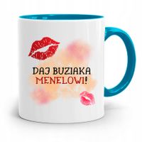 Dla Alkoholika Pijaka Kubek Błękitny Na Prezent Z Nadrukiem Ze Zdjęciem