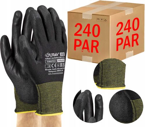 rękawice robocze czarne j-timipoli_bb10-xl - 240 par na Arena.pl