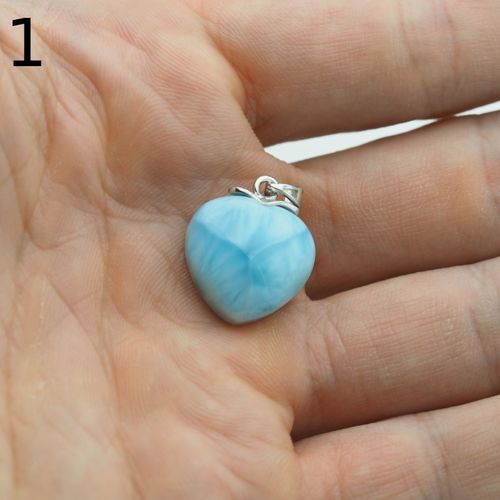 Zawieszka - larimar serce w srebrze rodowanym 6 na Arena.pl