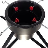 DUŻY STOJAK NA POD CHOINKĘ UNIWERSALNY STABILNY MOCNY CZARNY POJEMNIK WODY