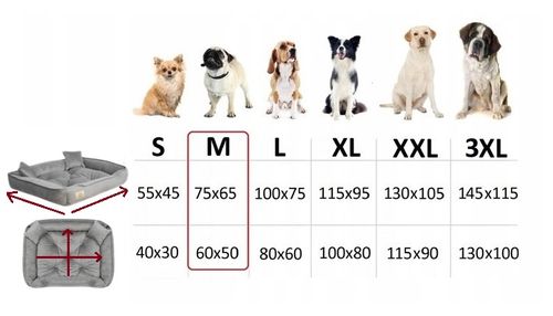 legowisko dla psa kojec 75x65 cm welur szary na Arena.pl