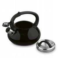 CZAJNIK na GAZ INDUKCJA GWIZDKIEM stalowy Tadar Vita 2 l czarny marble