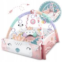 Mata edukacyjna Nukido interaktywna różowa 110x100 cm z poduszką