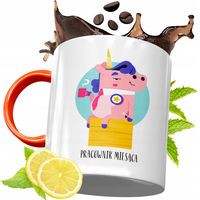 Kubek Pomarańczowy Dla Pracownika Prezent Z Nadrukiem Ze Zdjęciem