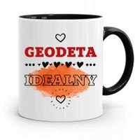 Kubek Czarny Dla Geodety Idealny Prezent Z Nadrukiem Ze Zdjęciem