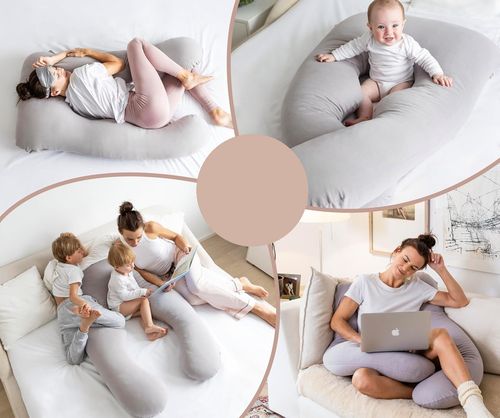 Poduszka ciążowa i do karmienia mimi kalu memory foam z maską do spania na Arena.pl