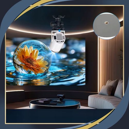 PROJEKTOR RZUTNIK 4K OBROTOWY Z GŁOŚNIKIEM PRZENOŚNY LED ANDROID WIFI na Arena.pl